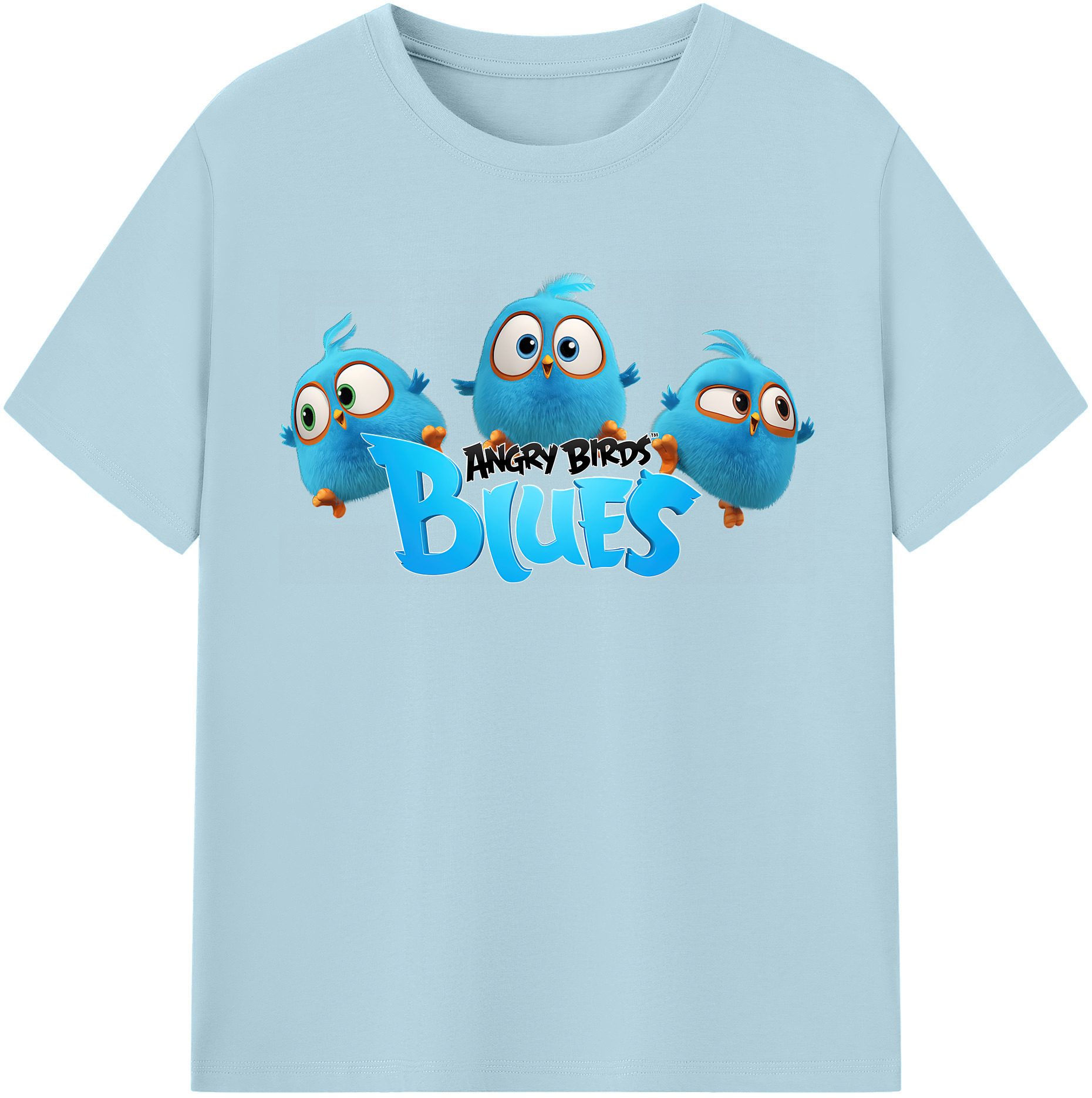 （画像用） Angry Birds アングリーバード 綿100％半袖Tシャツ（フロントプリント）